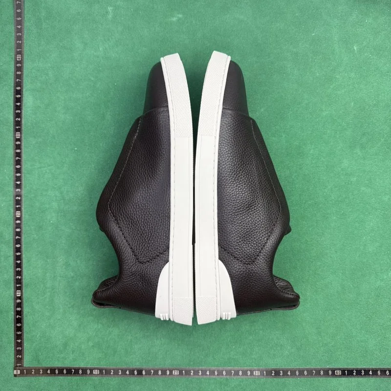 Black Leather Sneakers