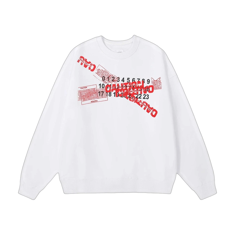 Maison Margiela Caution Tape Numbers Logo Sweatshirt