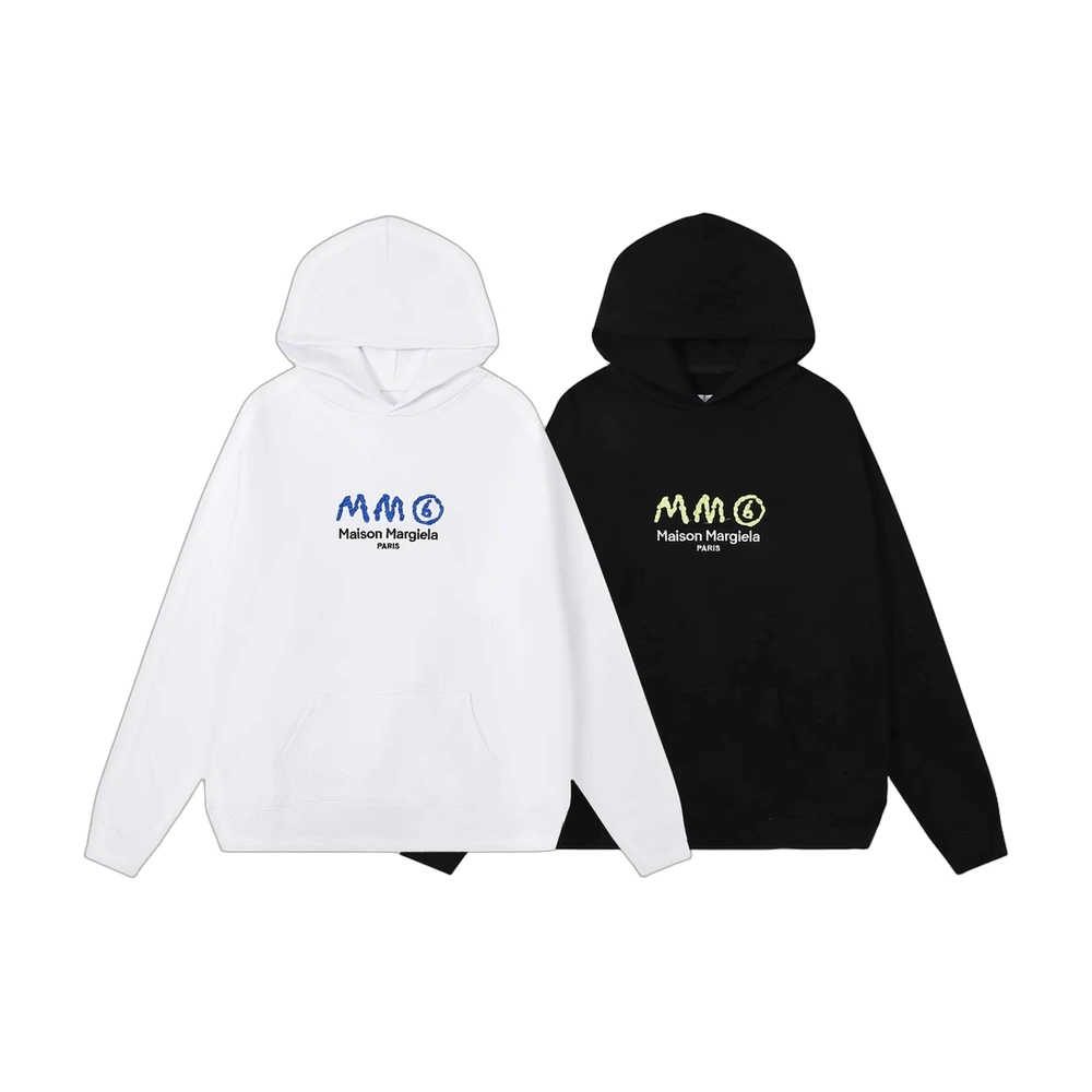MM6 Maison Margiela MM6 Logo Hoodie - White & Black Set