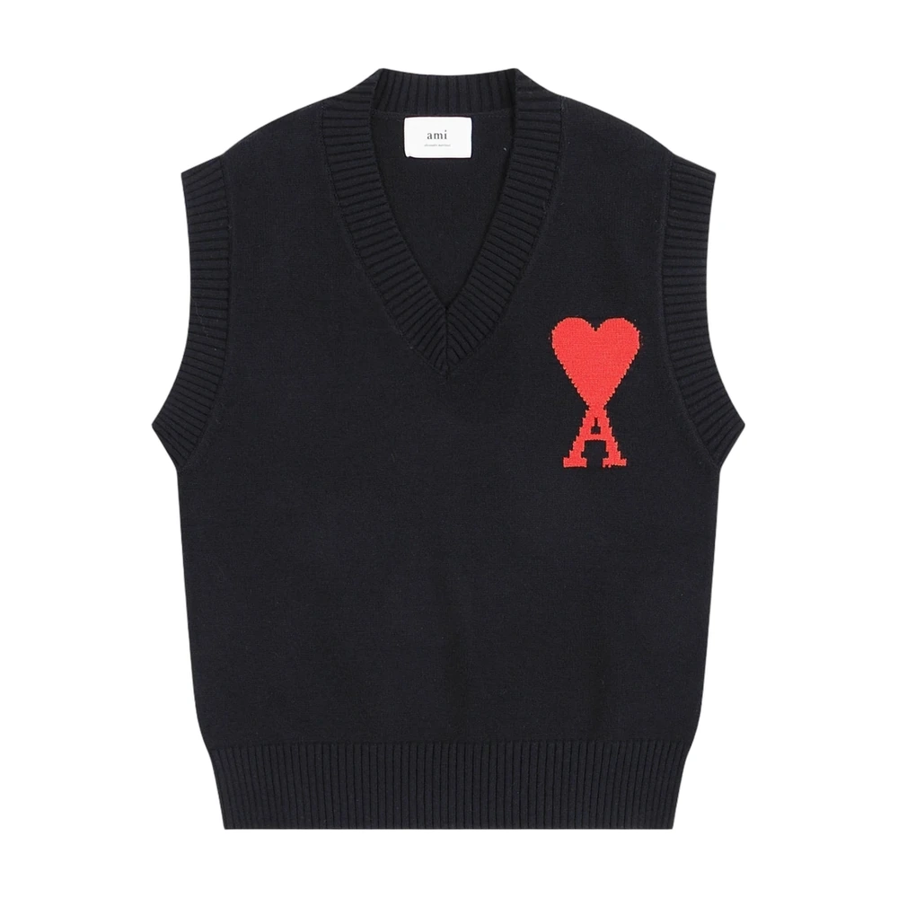 AMI Paris Ami de Coeur Knit Vest