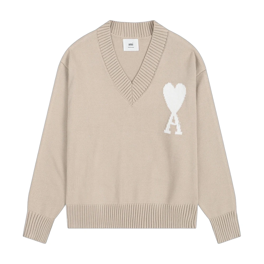 AMI Paris Ami de Coeur V-Neck Sweater