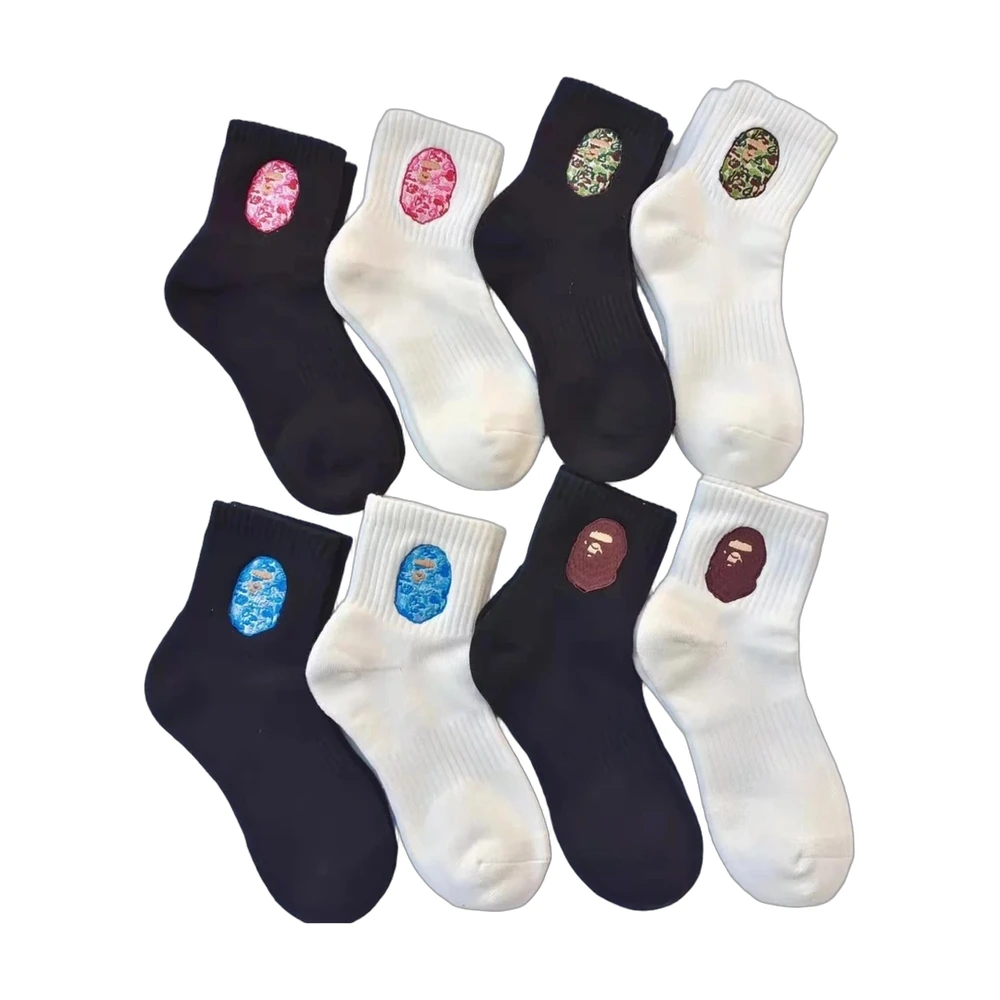 BAPE ABC Camo Ape Head Crew Socks (Multi-Pack)