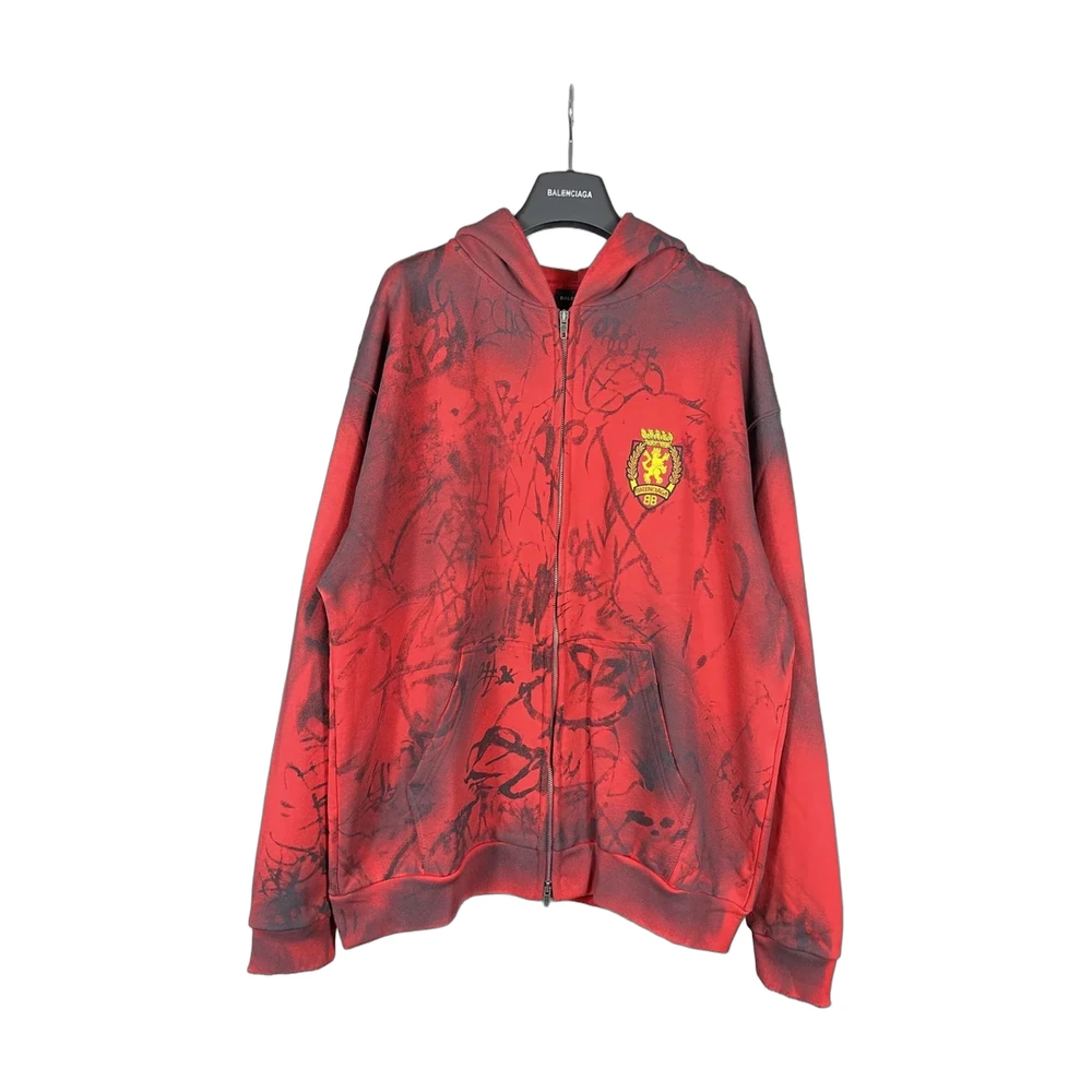 Balenciaga Graffiti Zip-Up Hoodie