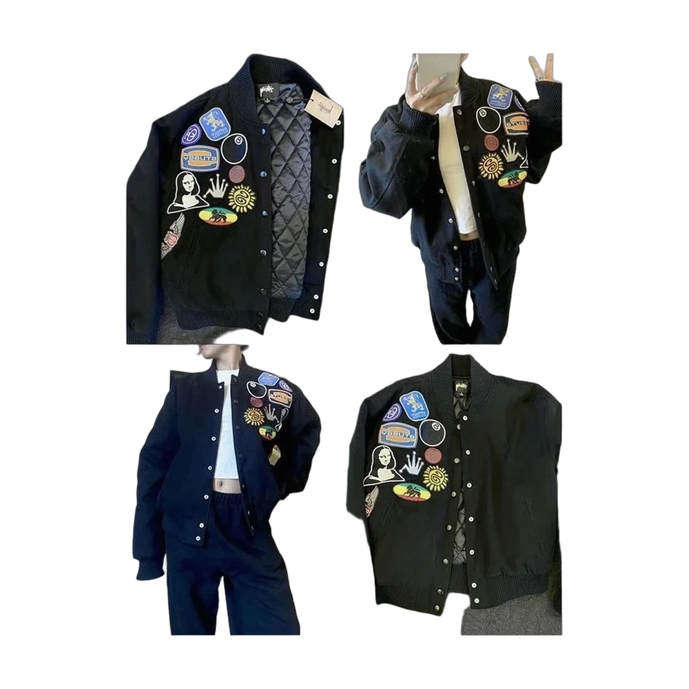 Multi-Patch Varsity Bomber Jacket
