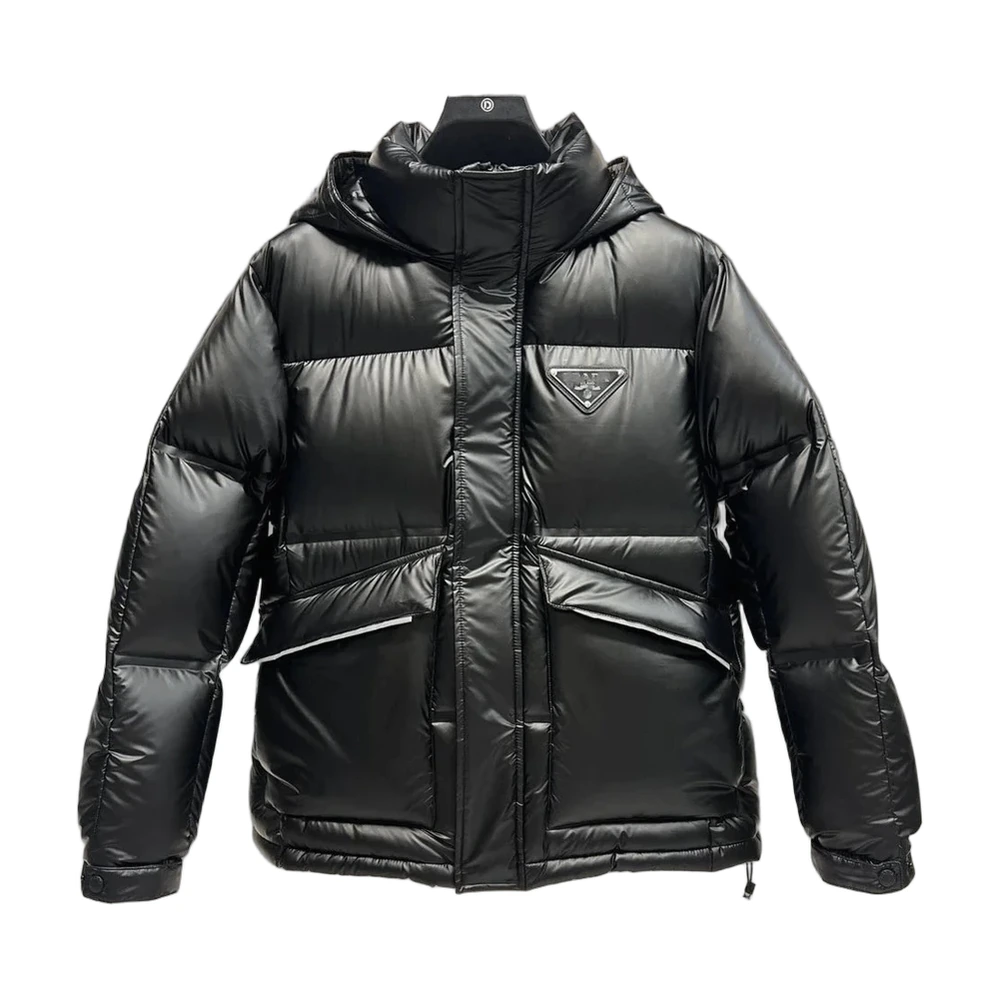 Prada Re-Nylon Hooded Puffer Jacket