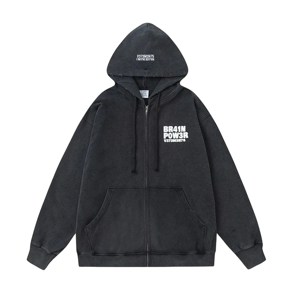 Vetements BR41N POW3R Zip Hoodie