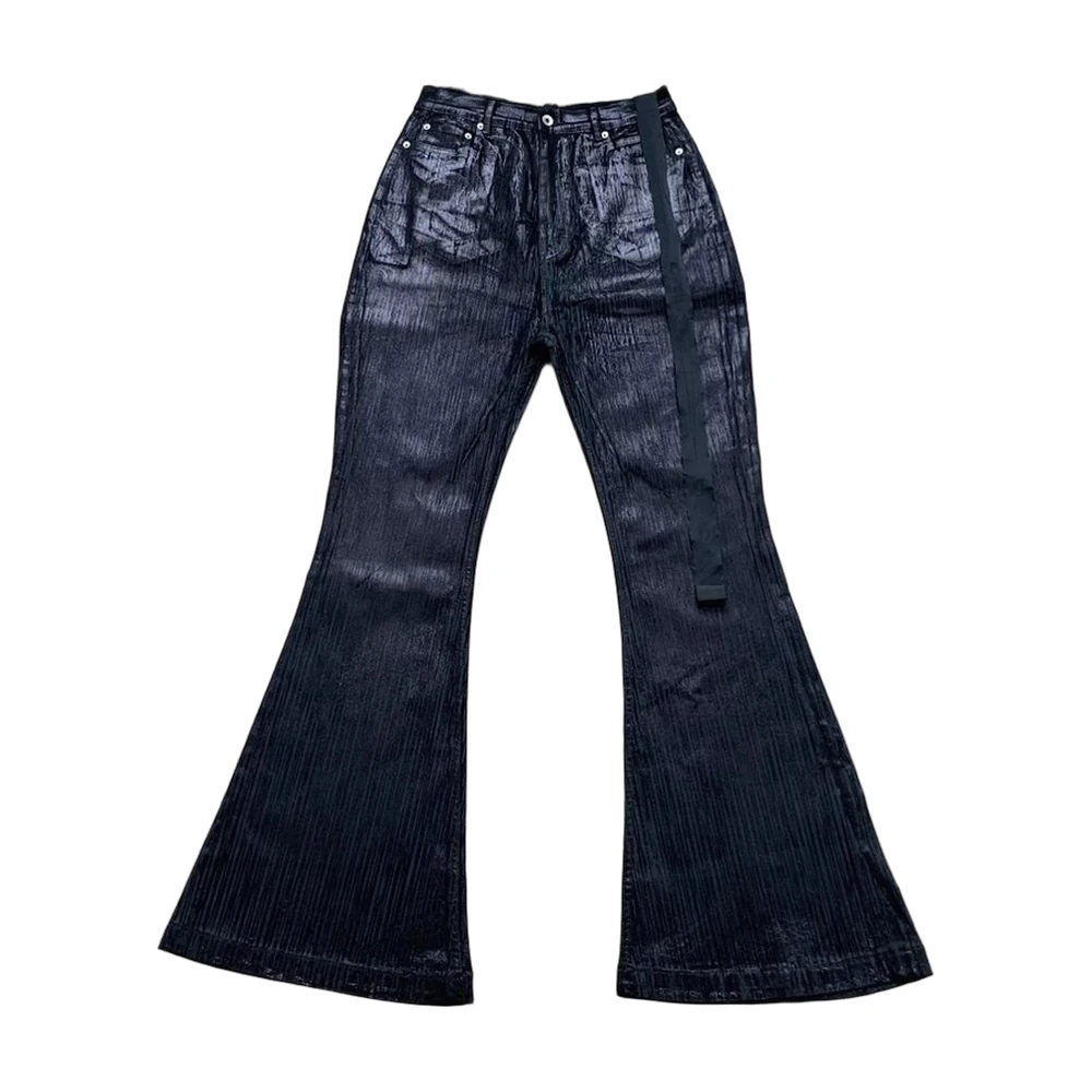 Waxed Coated Flare Jeans
