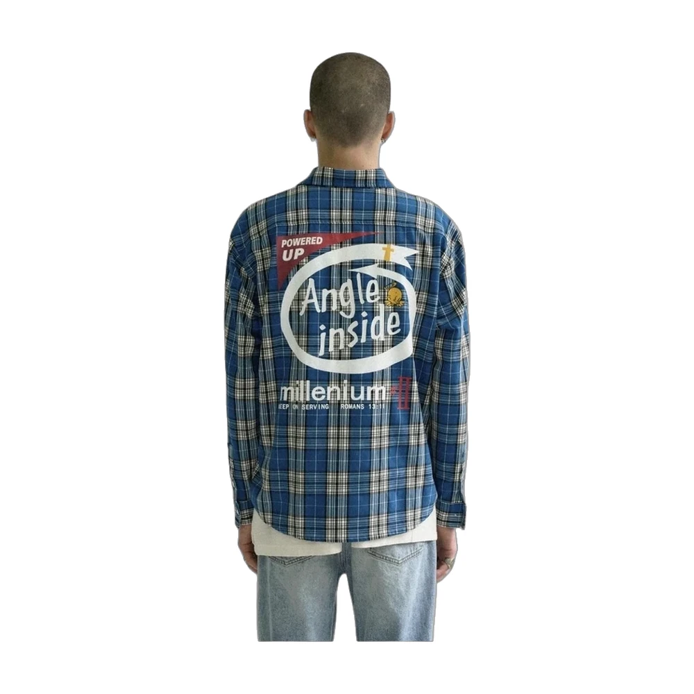 Chrome Hearts Cross Patch Plaid Flannel Shirt