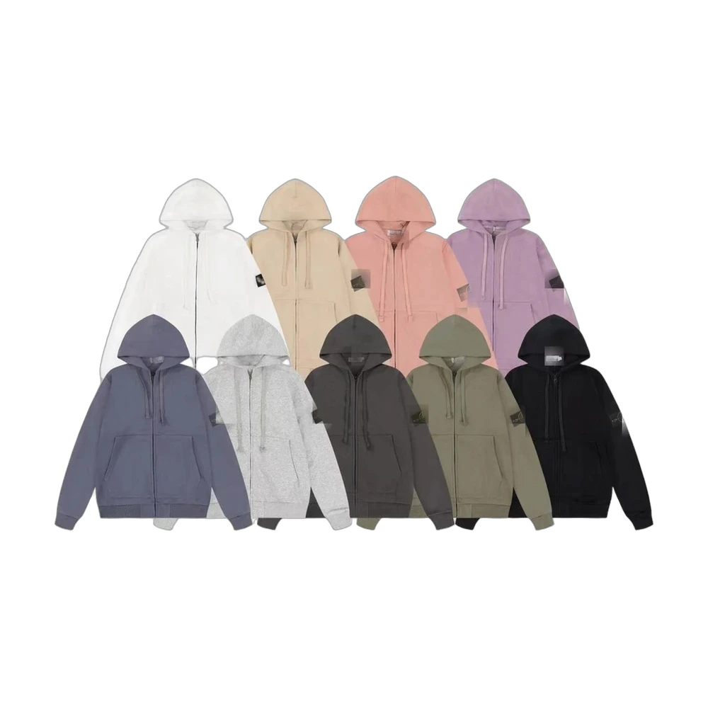 Stone Island Compass Badge Zip-Up Hoodie