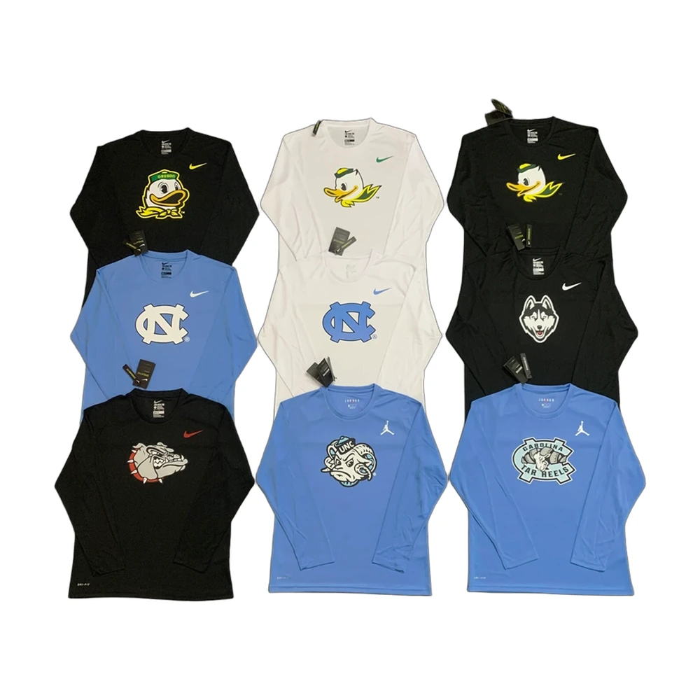 Nike College Dri-FIT Long-Sleeve Tee Bundle — Oregon/UNC