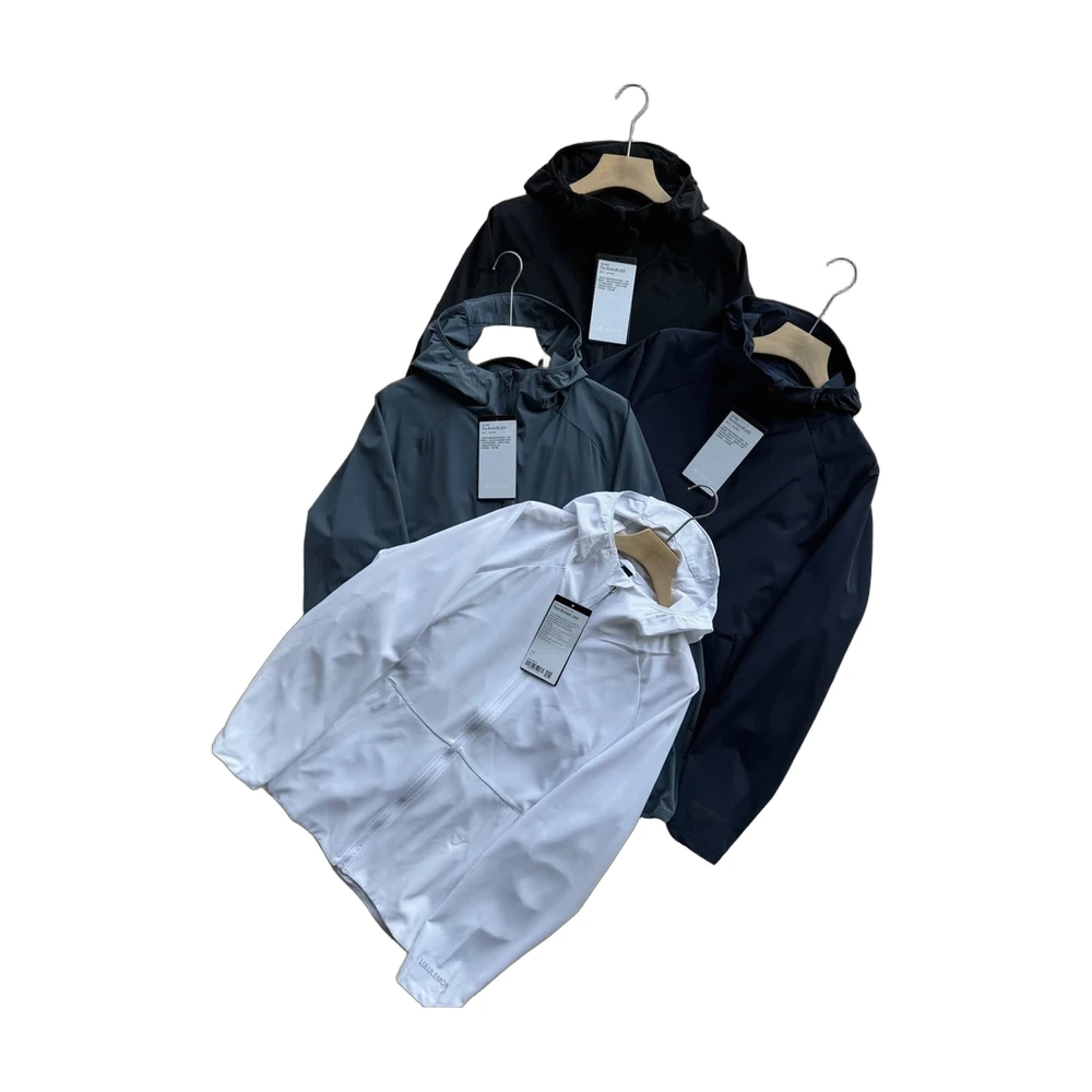 Burberry Hooded Windbreaker Jacket (Black/Navy/White)