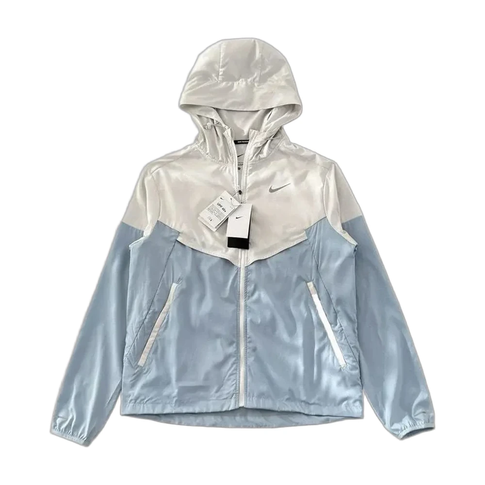 Nike Windrunner Hooded Jacket — Light Blue & White