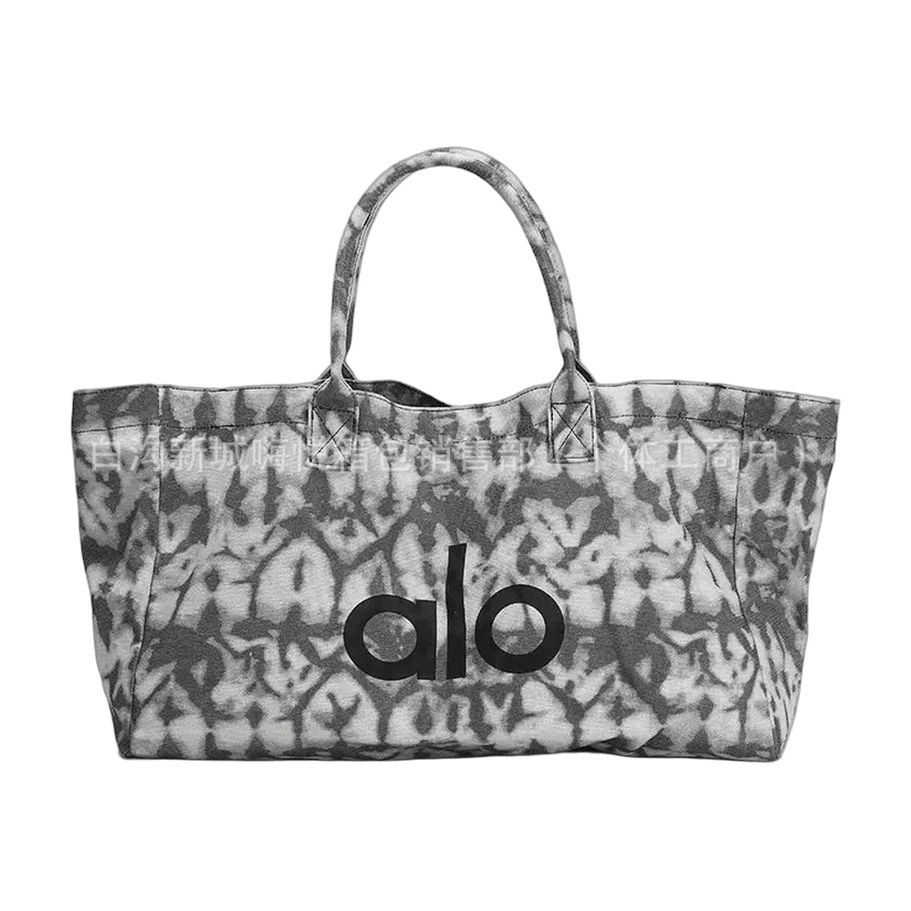 Alo Yoga Shibori Tie-Dye Oversized Tote Bag Grey