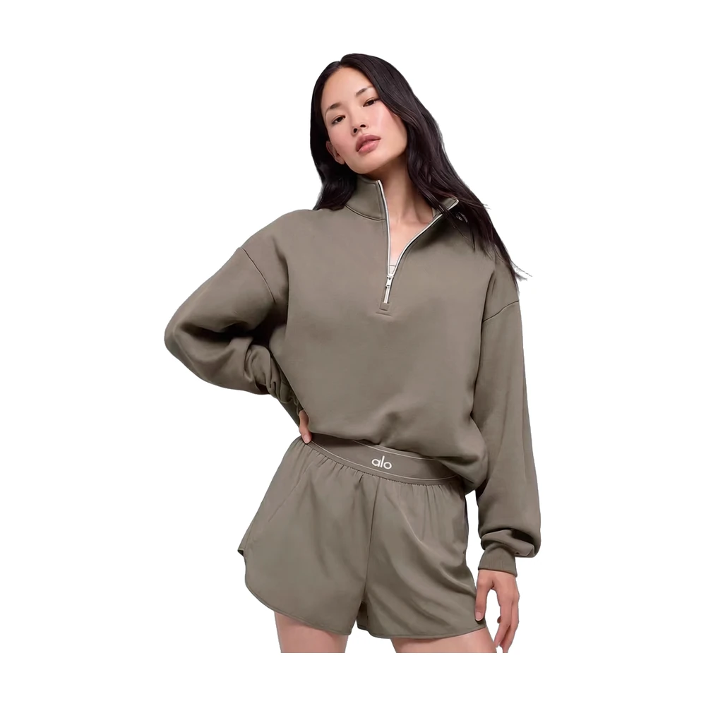 Alo Half-Zip Pullover and Shorts Set