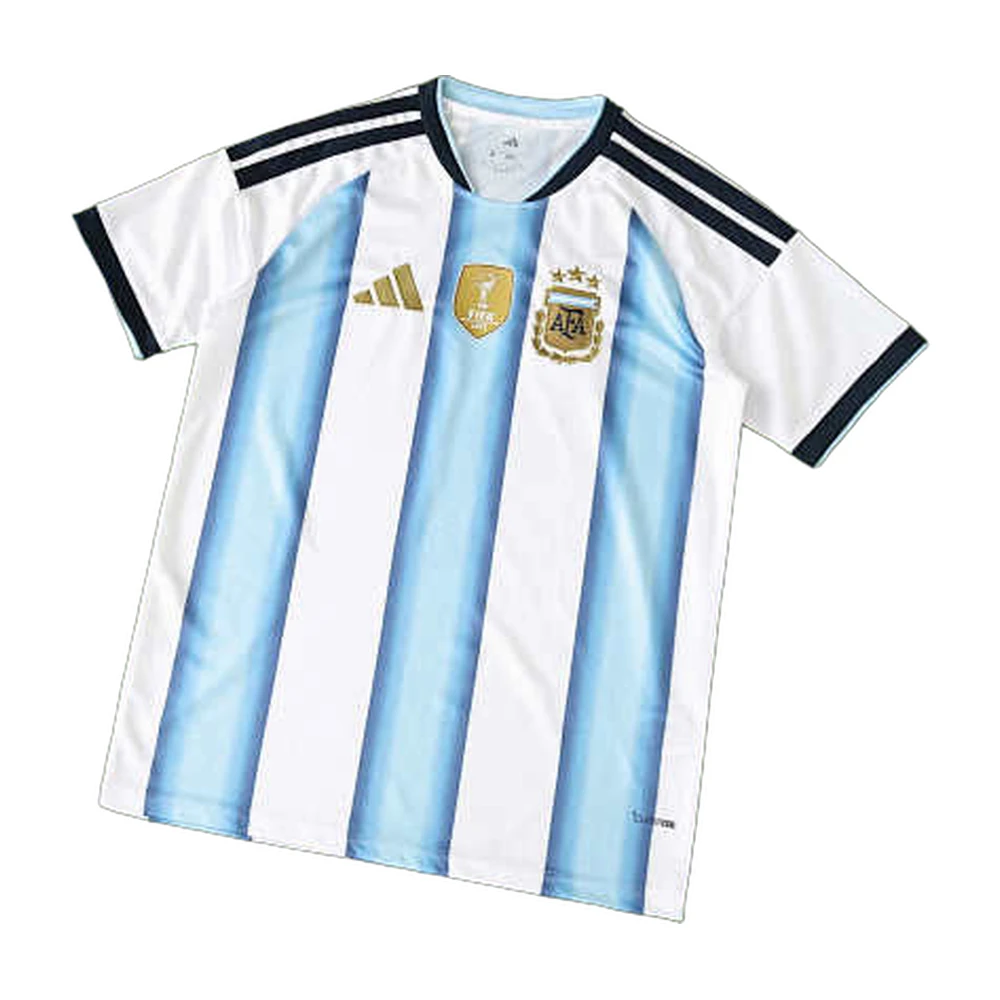 Argentina Home Jersey (Blue/White Stripes, 3 Stars)