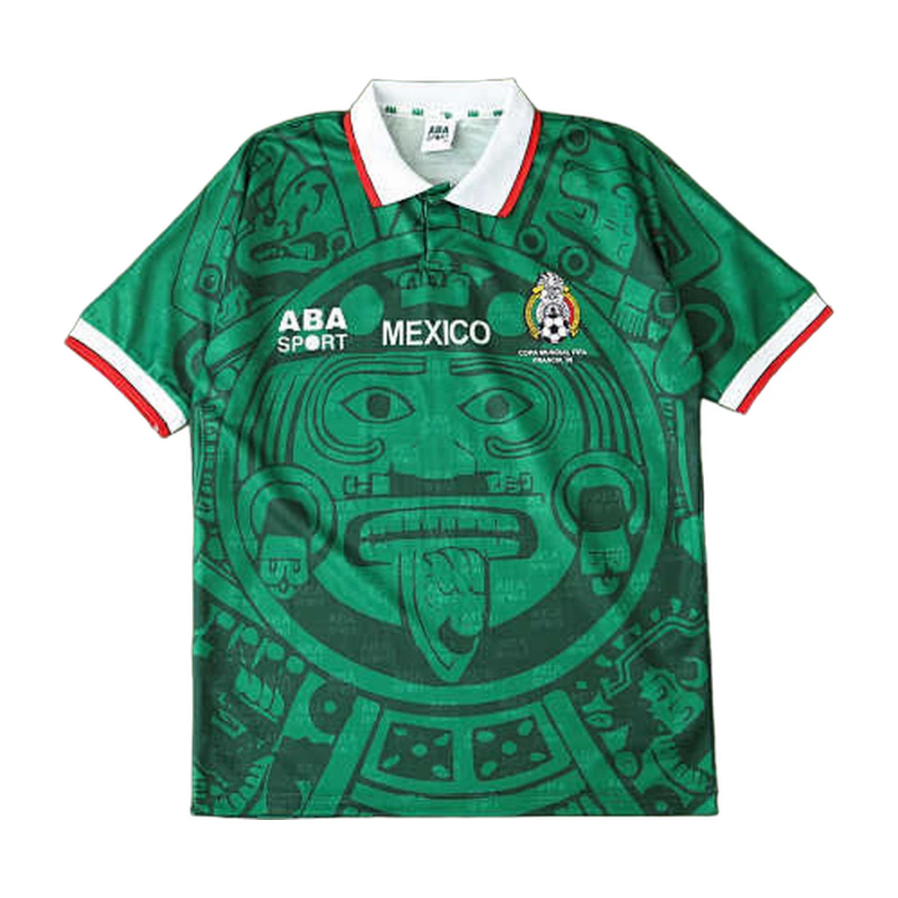 Mexico 1998 Home Jersey Green (Aztec Calendar)
