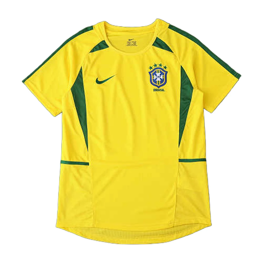 Brazil 2002 Home Jersey (Yellow, Retro)