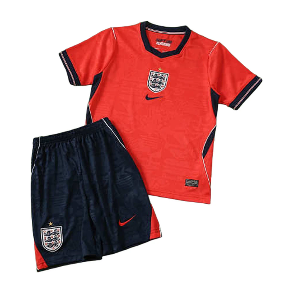 England 2026 Away Kids Kit (Red/Navy)