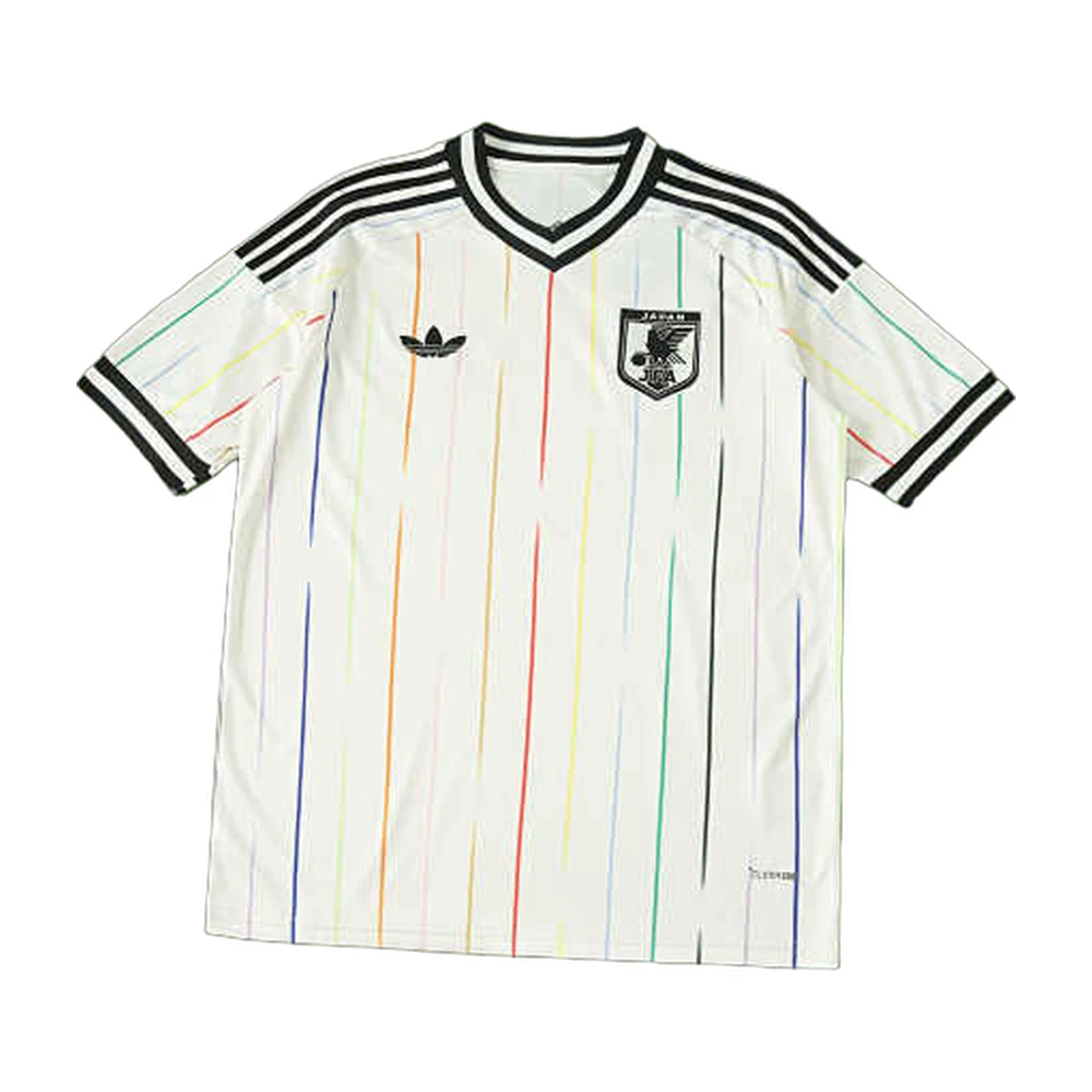 Japan 2026 Away Jersey White (Rainbow Pinstripe)