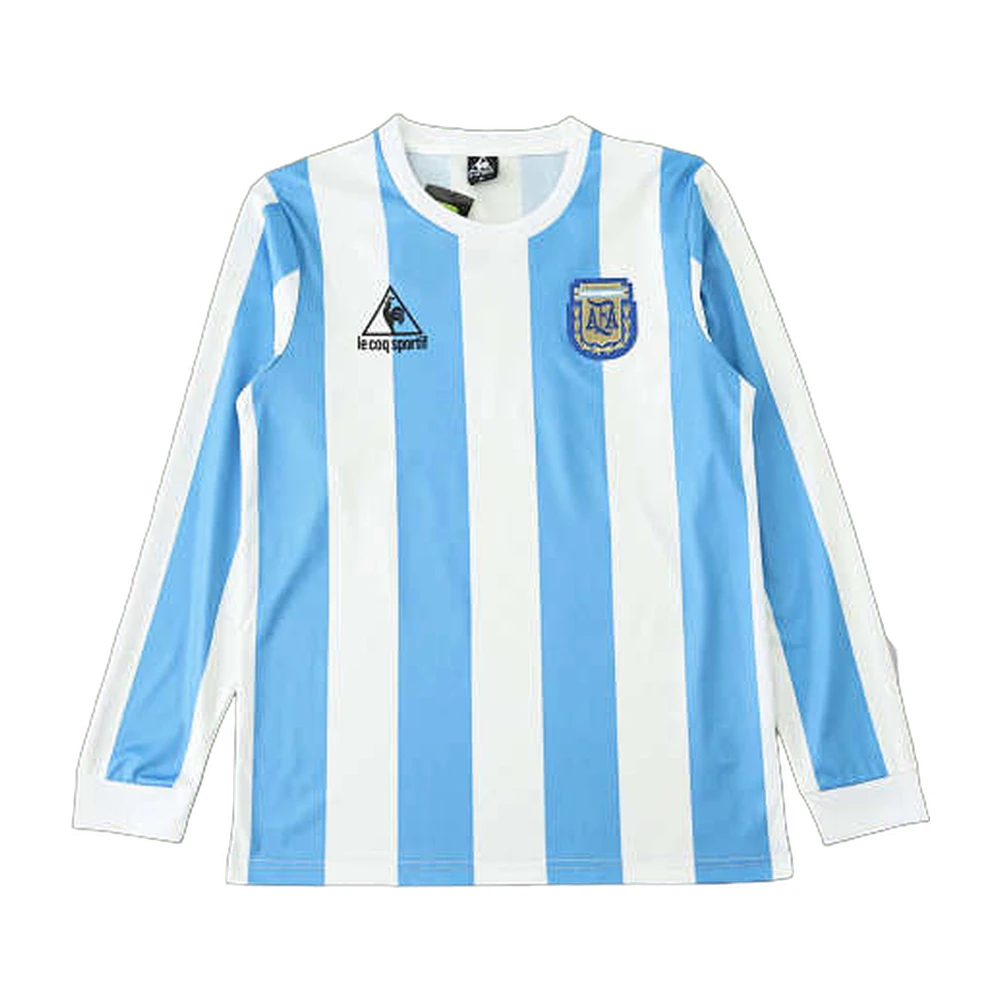 Argentina Home Long Sleeve Jersey Blue White