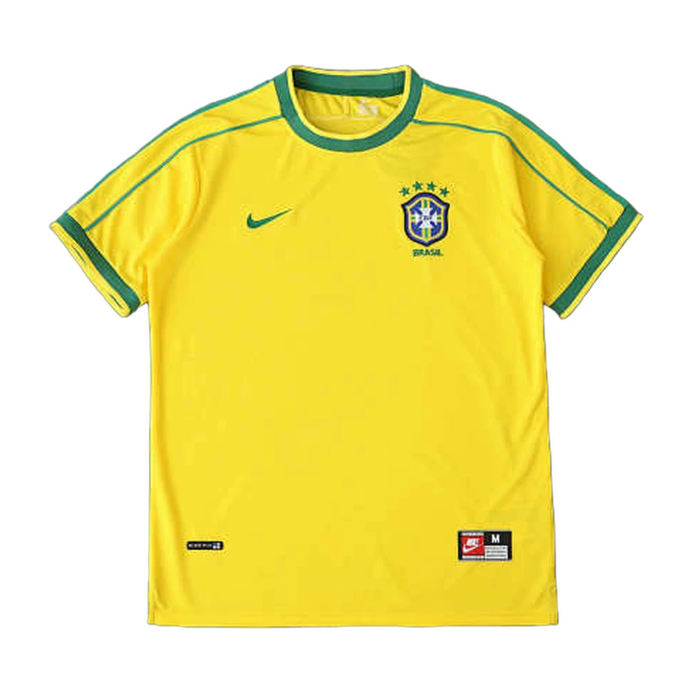 Brazil 1998 Retro Home Jersey - Yellow