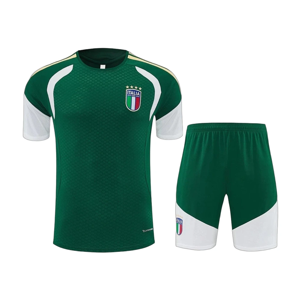 Italy Training Kit Tee + Shorts Green