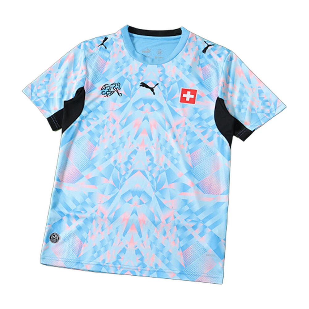 Switzerland Goalkeeper Jersey Blue/Pink