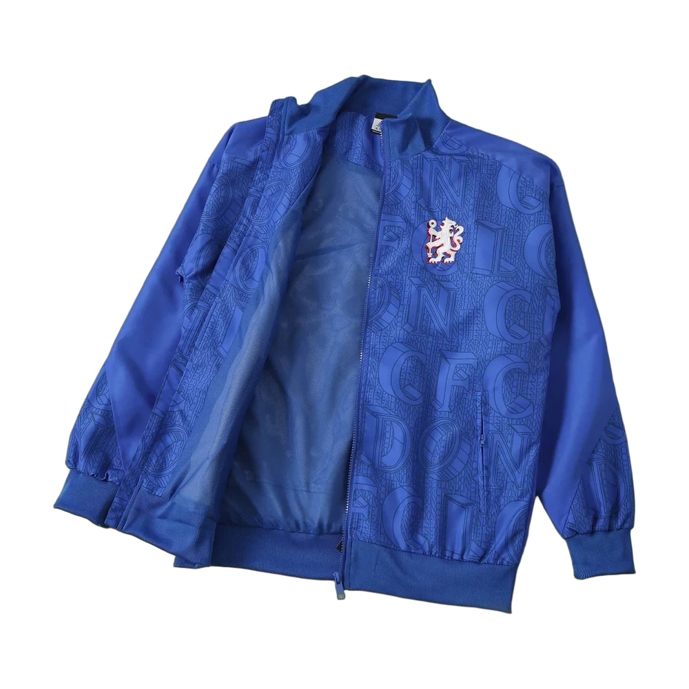 Chelsea Monogram Windbreaker Jacket Blue