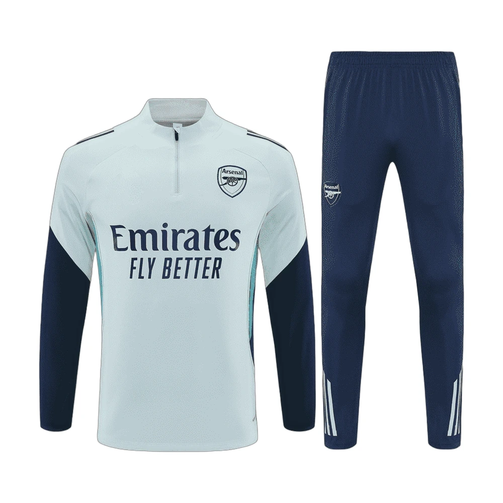 Arsenal 25/26 Quarter-Zip Training Tracksuit Light Blue/Navy