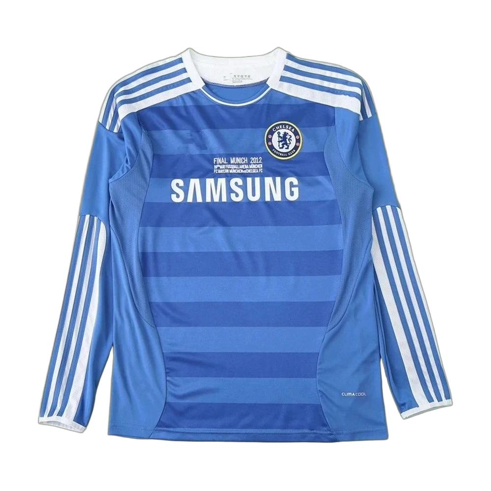 Chelsea 11/12 Champions League Final Long Sleeve Retro Jersey Blue