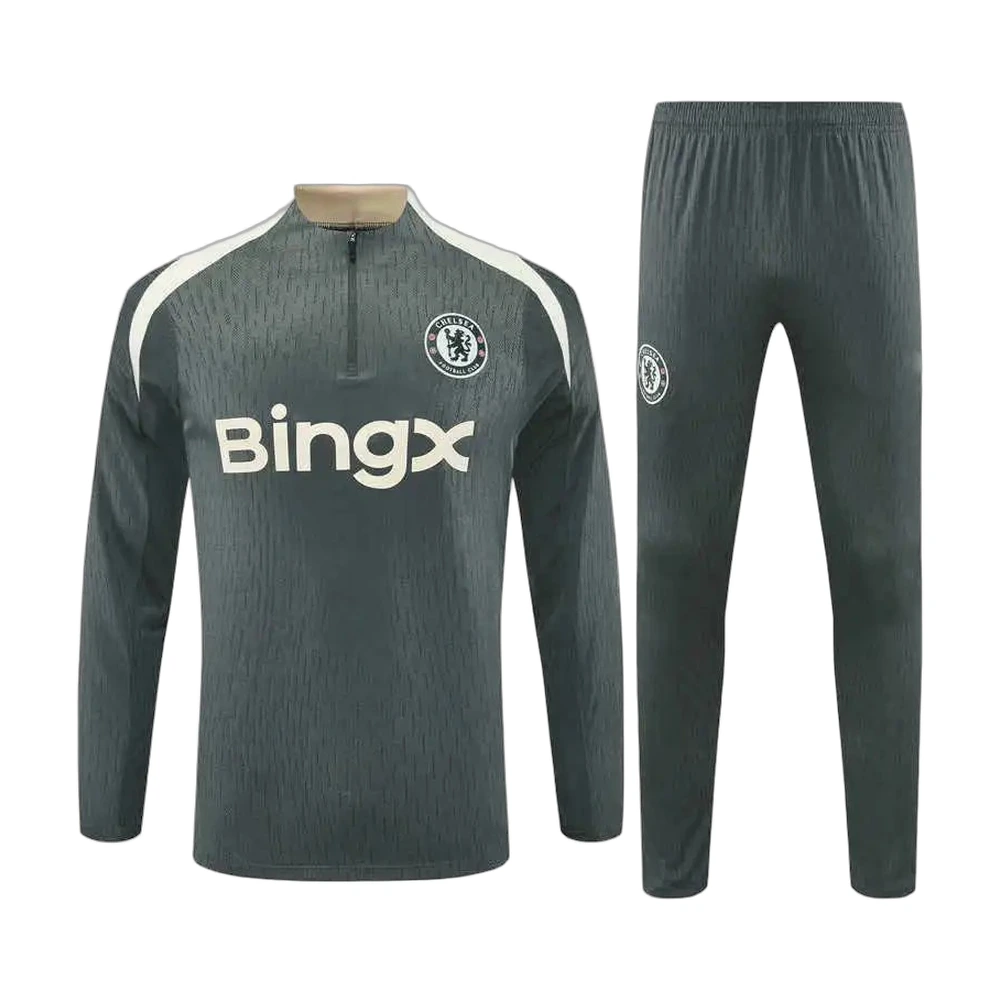 Chelsea 25/26 Quarter-Zip Training Tracksuit Grey