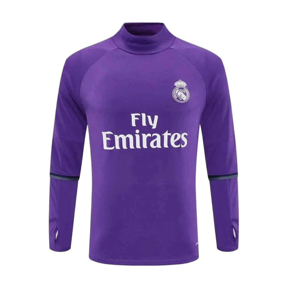 Real Madrid 16/17 Retro Half-Zip Top Purple