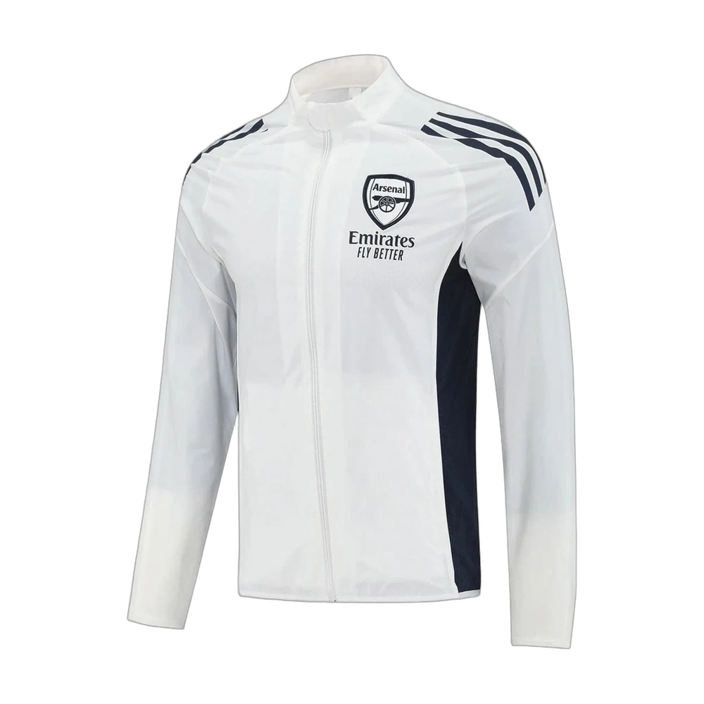 Arsenal 25/26 Shoulder-Stripe Track Jacket White Black