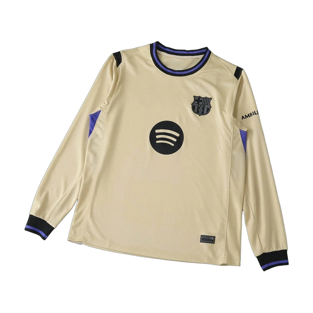 Barcelona 25/26 Away Long Sleeve Jersey - Gold