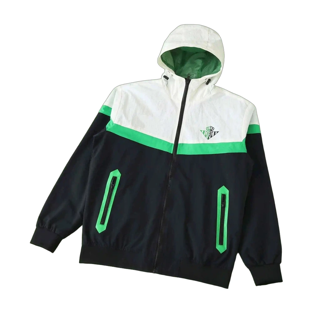 Real Betis 25/26 Hooded Windbreaker Jacket - White Black Green