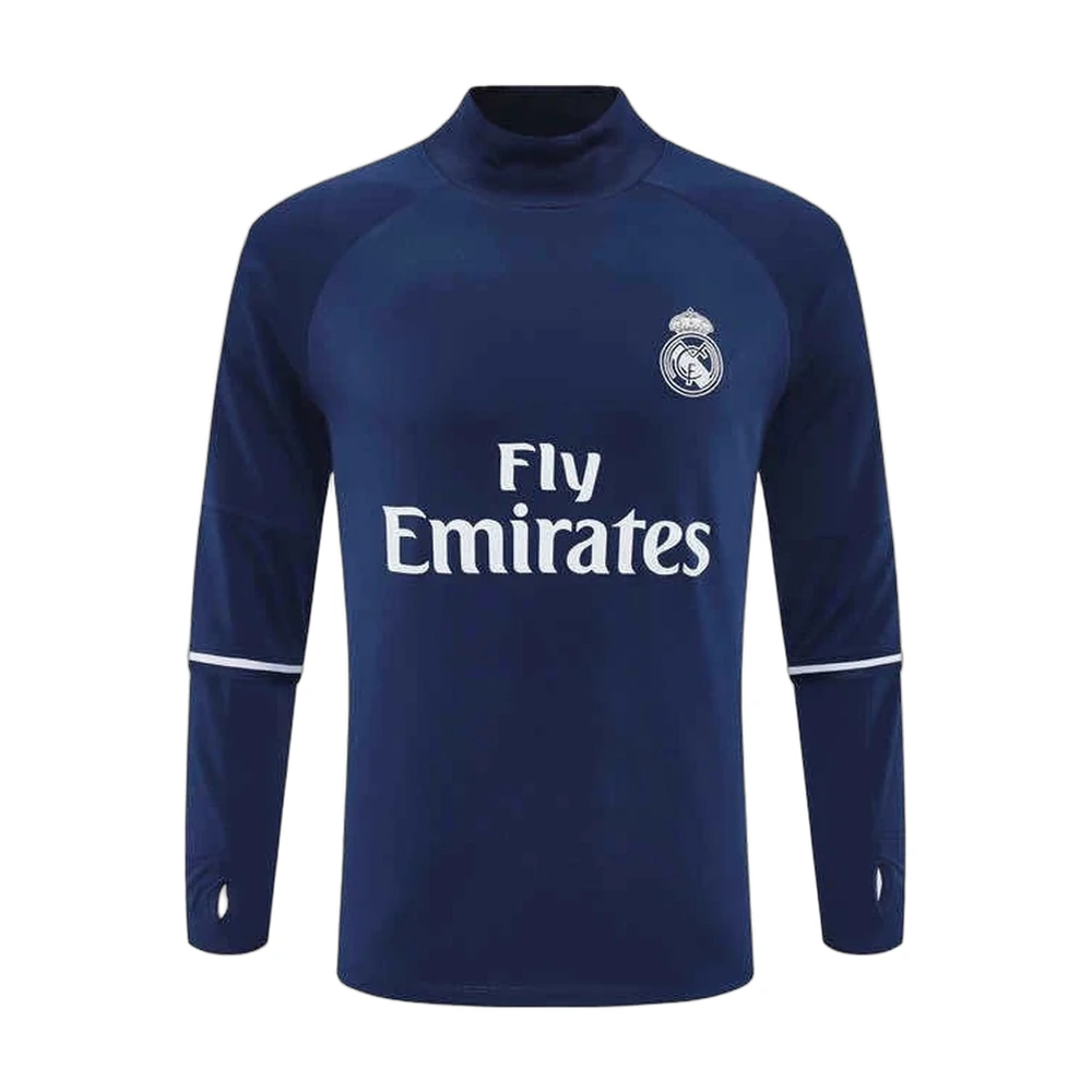 Real Madrid 16/17 Retro Half-Zip Top Navy