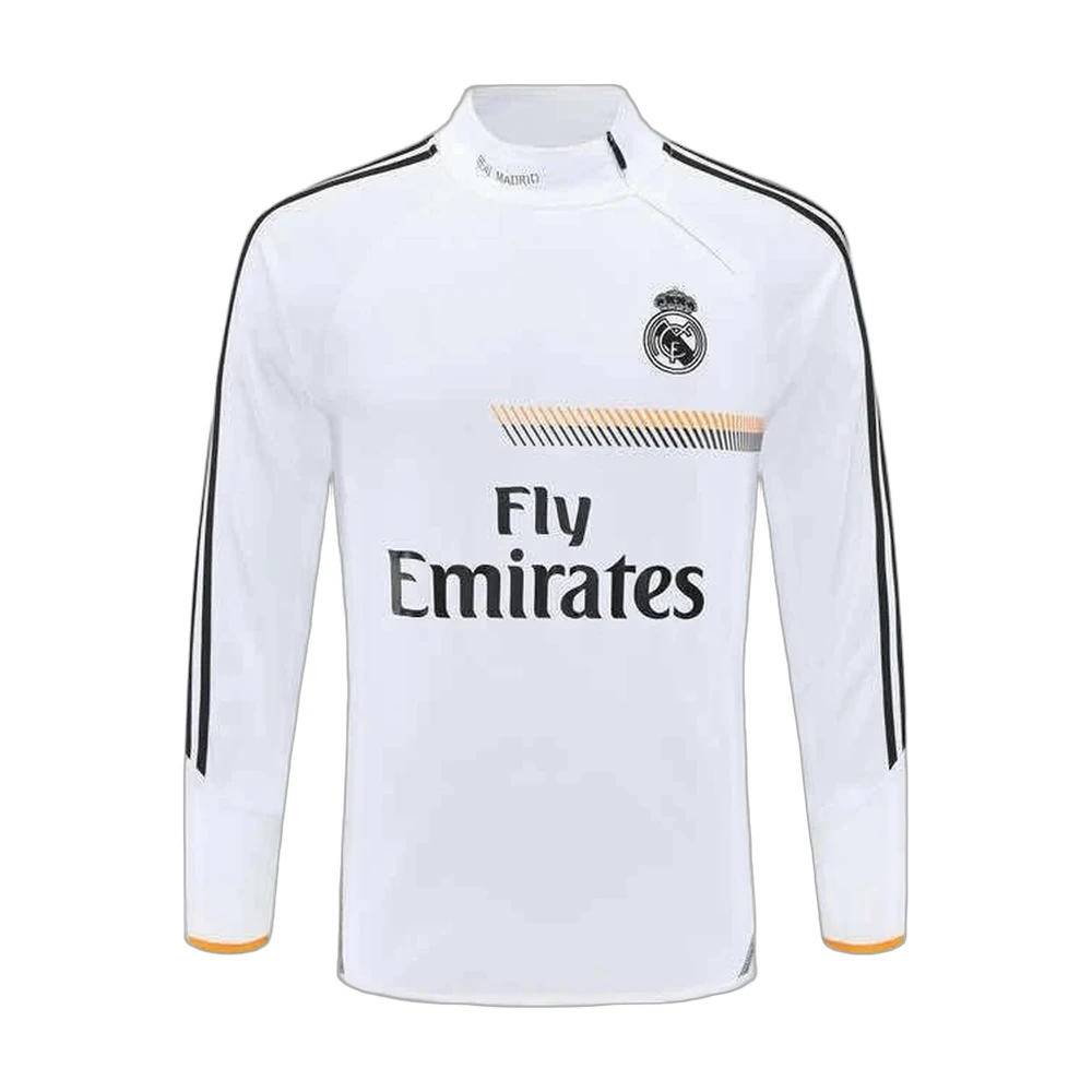 Real Madrid 13/14 Retro Half-Zip Top White