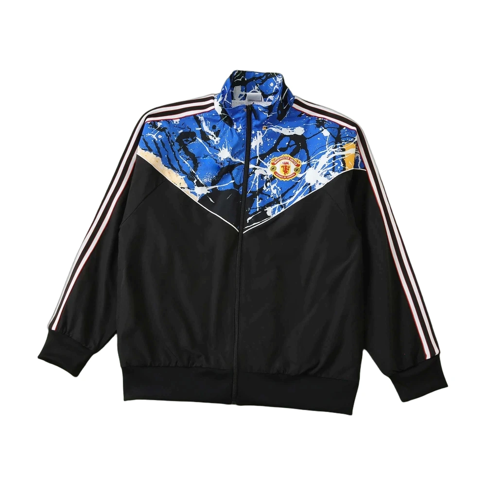 Manchester United Paint Splatter Windbreaker Jacket Black/Blue