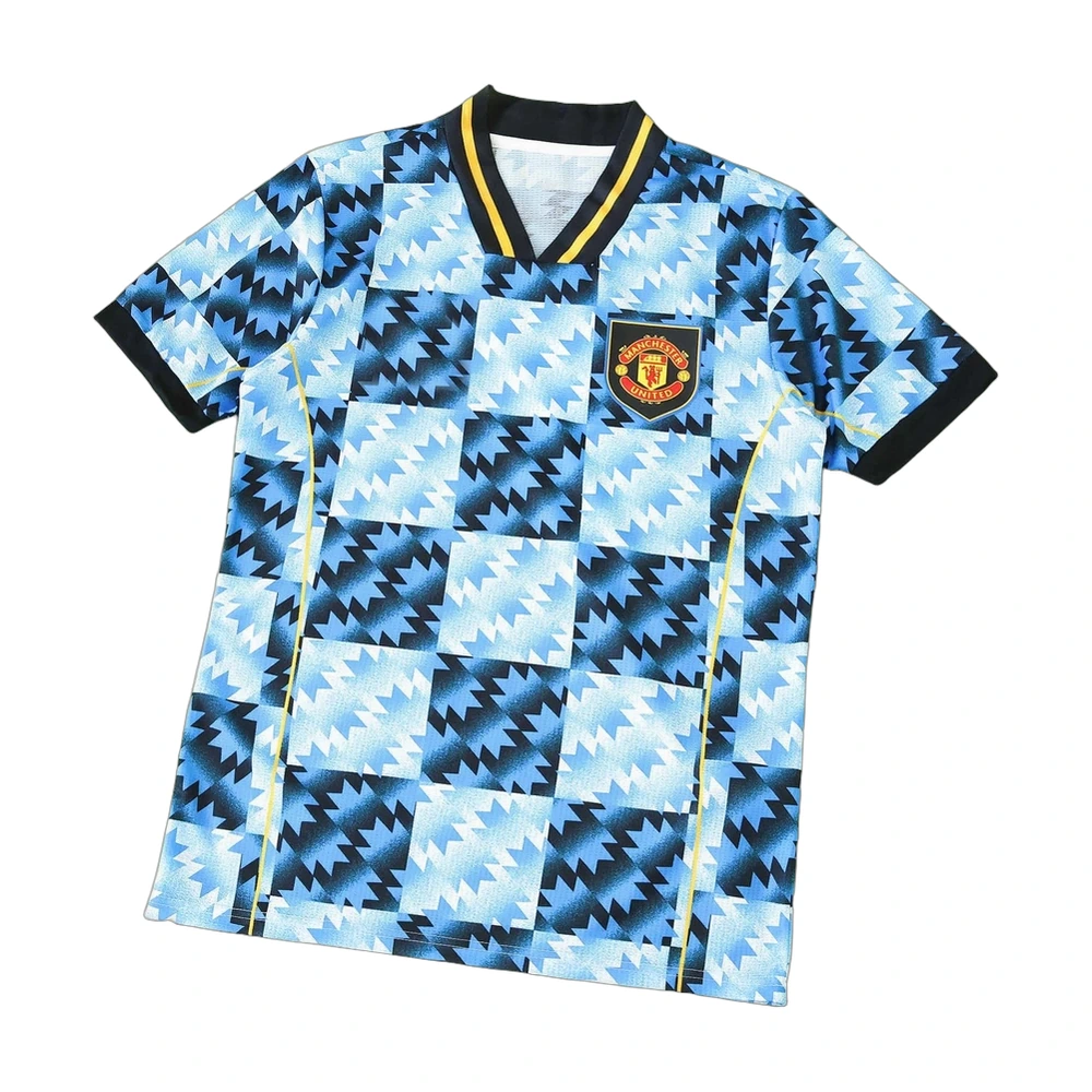 Manchester United Retro Checkerboard Jersey Blue