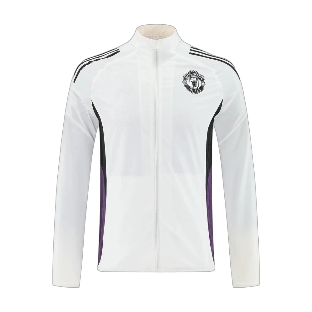Manchester United 25/26 Shoulder-Stripe Track Jacket White