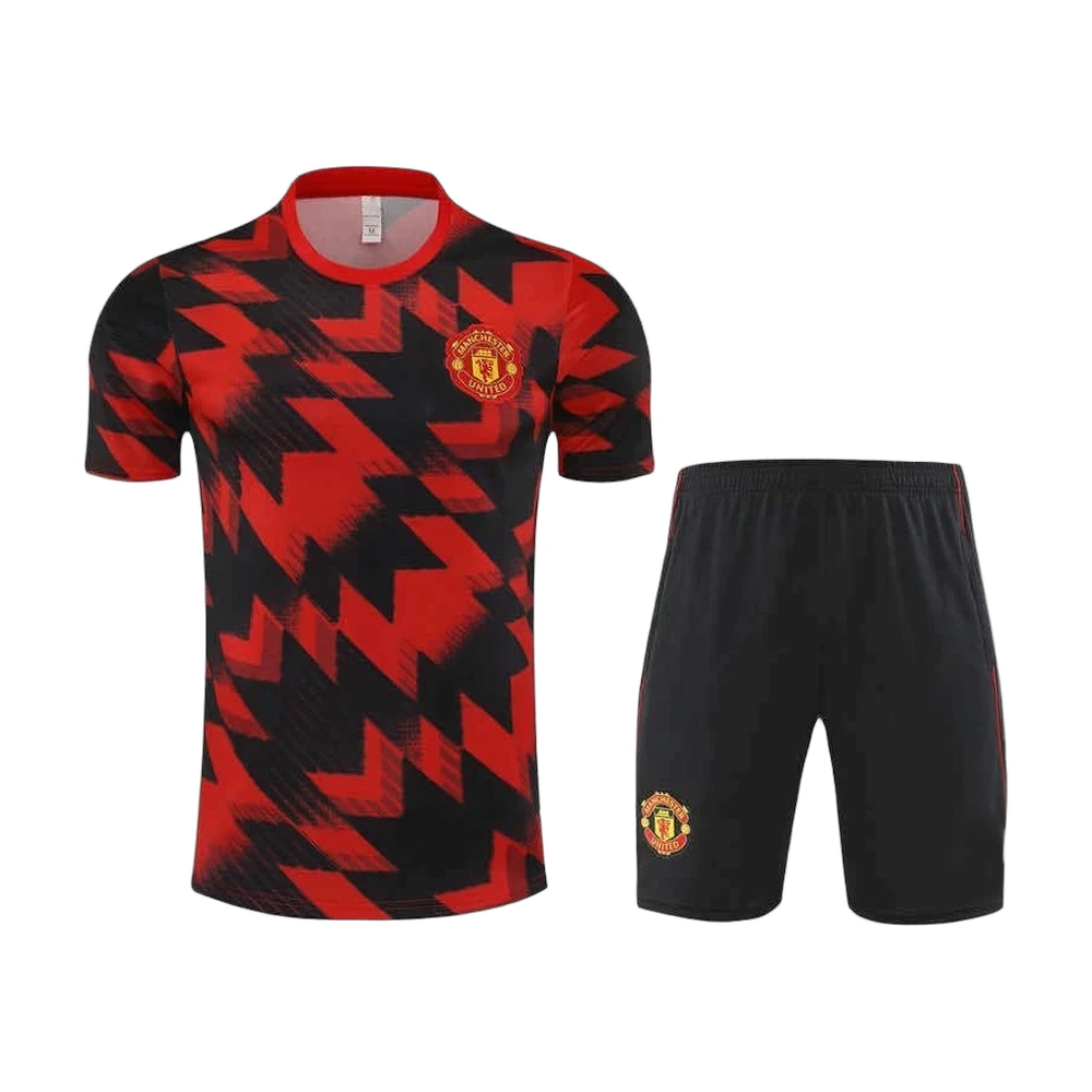 Manchester United 25/26 Training Kit Short Sleeve Set Red Black