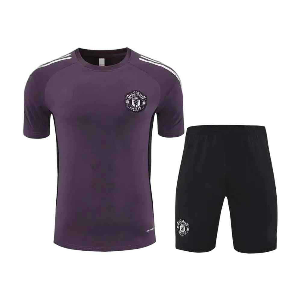 Manchester United 25/26 Training Tee + Shorts Set Purple