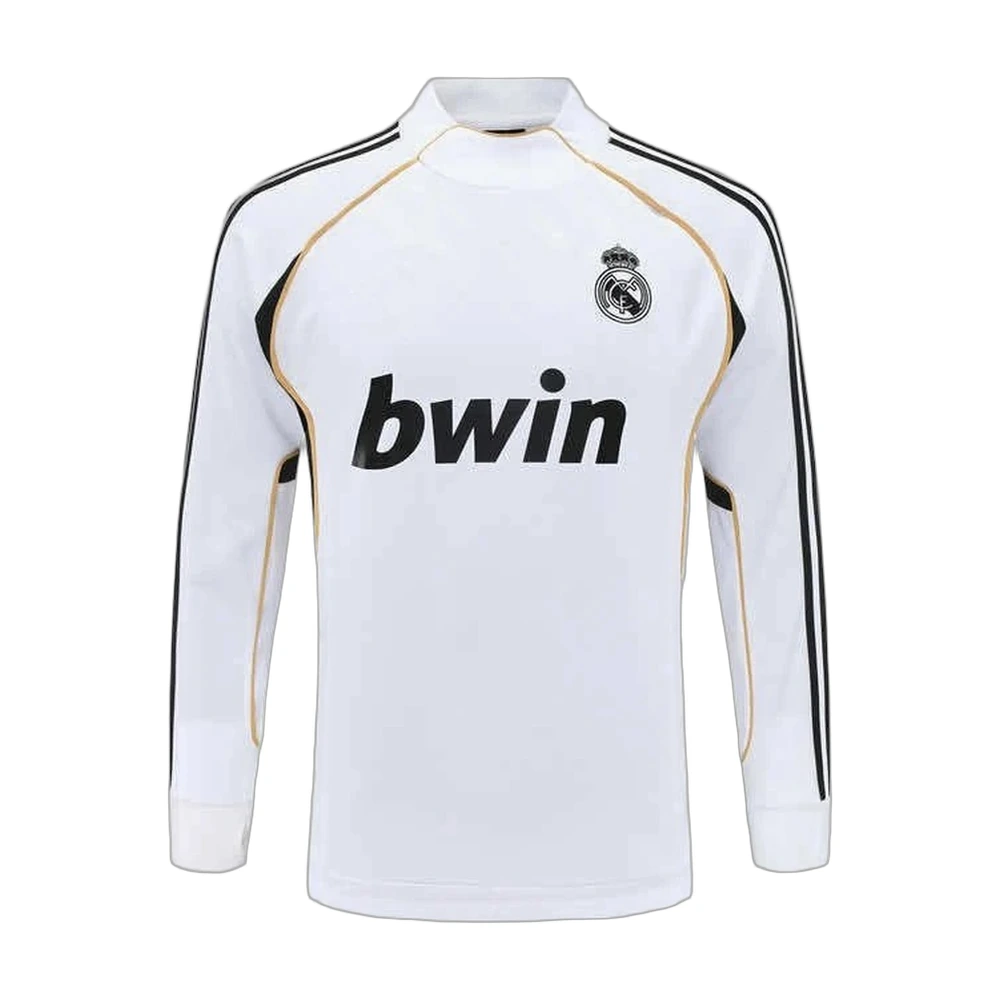 Real Madrid 11/12 Retro Half-Zip Long Sleeve White (bwin)