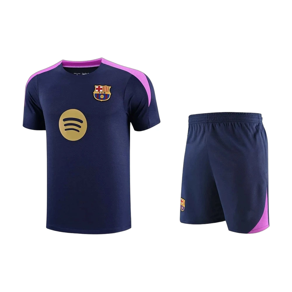 FC Barcelona 25/26 Training Kit Navy & Purple (tee + shorts)