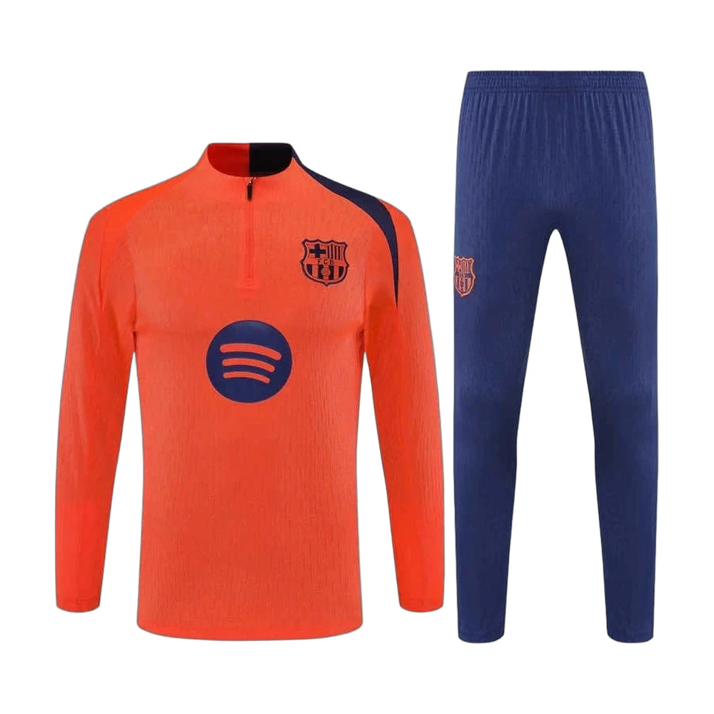 FC Barcelona 25/26 Training Tracksuit Half-Zip Set Orange