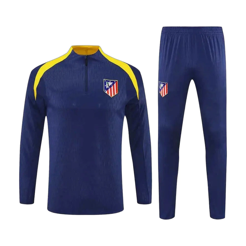 Atletico Madrid 25/26 Training Half-Zip Tracksuit Navy & Yellow