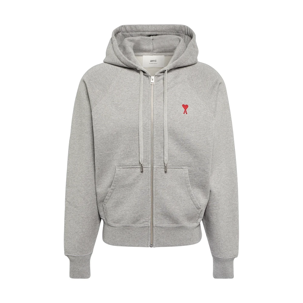 Ami Paris Ami De Coeur Zip Hoodie