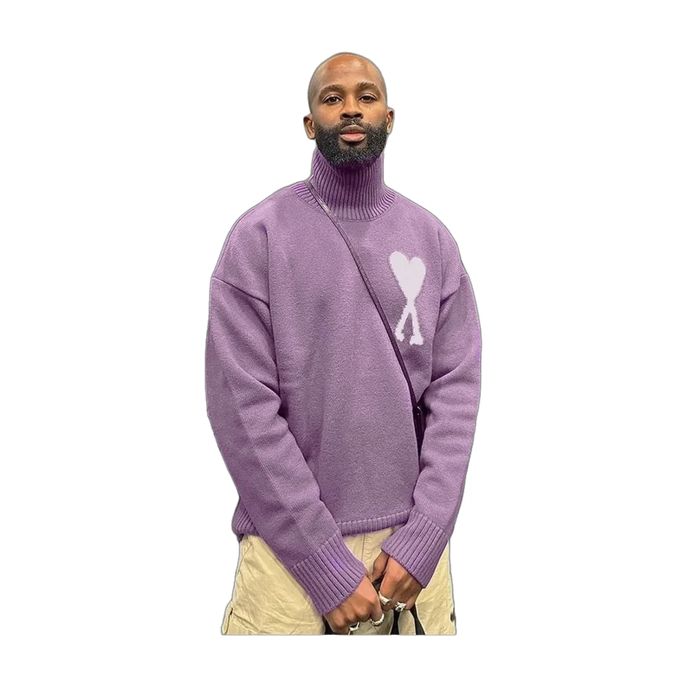 Ami Paris Ami De Coeur Turtleneck Sweater