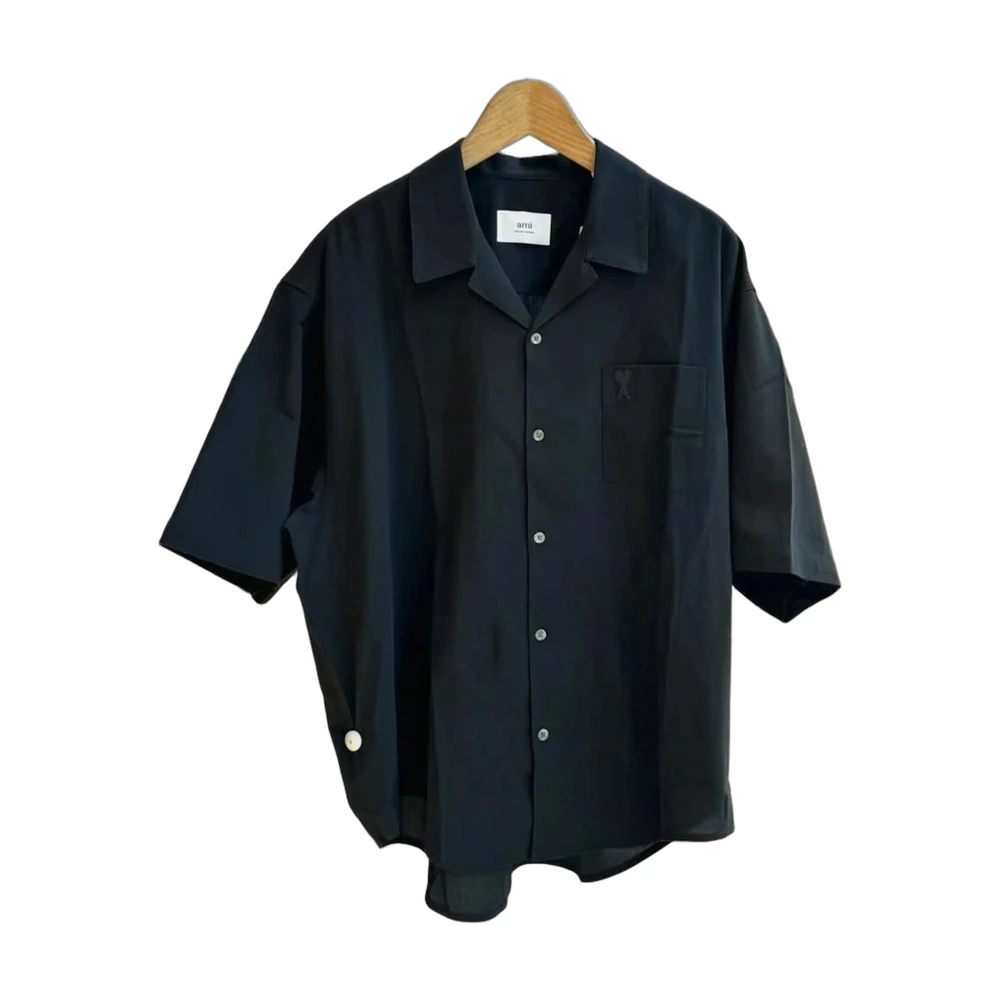 AMI Paris Camp Collar Short-Sleeve Shirt