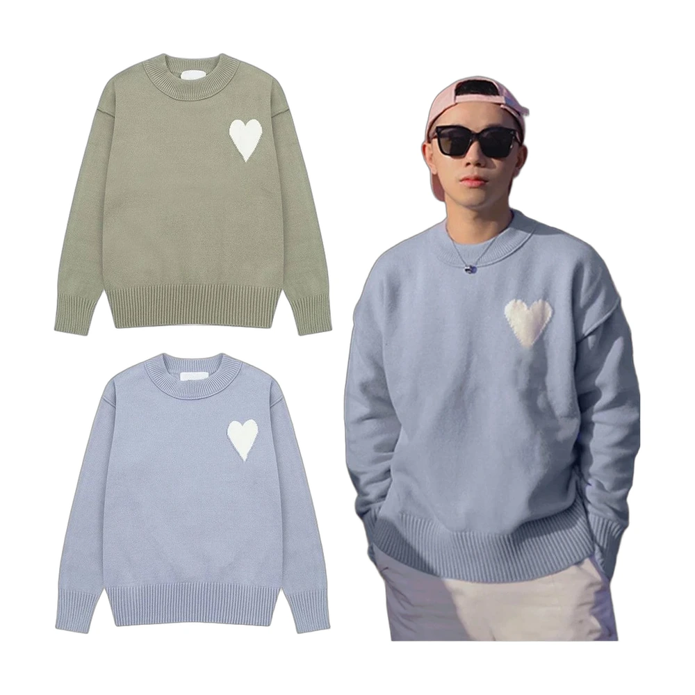 Ami Paris Ami De Coeur Crewneck Knit